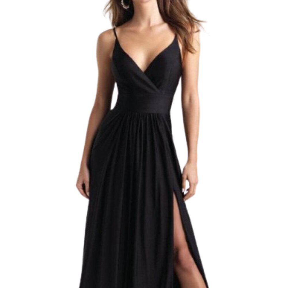 SALE NWT Madison James 20-359 Jersey Prom Dress Black size 6